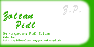 zoltan pidl business card
